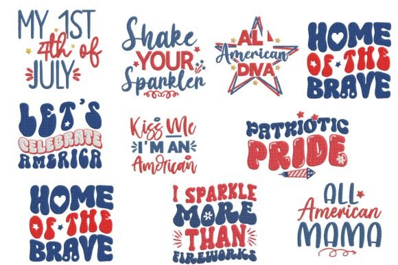 4th of July USA Quotes Embroidery Bundle Review