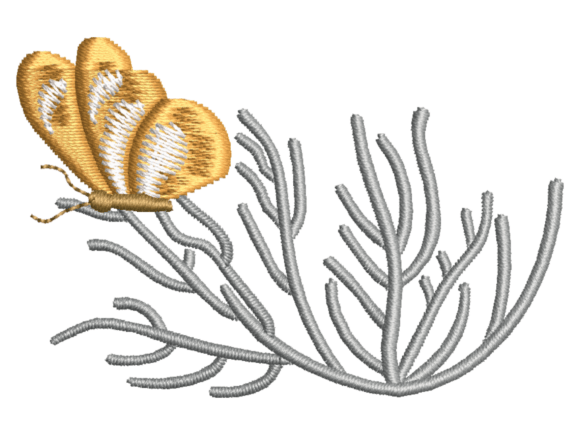 Butterfly on Branch Embroidery: A Delicate Touch for Meaningful Gifts