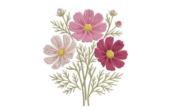 Cosmos Floral Embroidery Design Review
