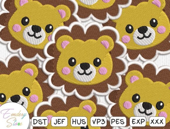 Cute Lion Patch Embroidery Design Review for Small Business Merch