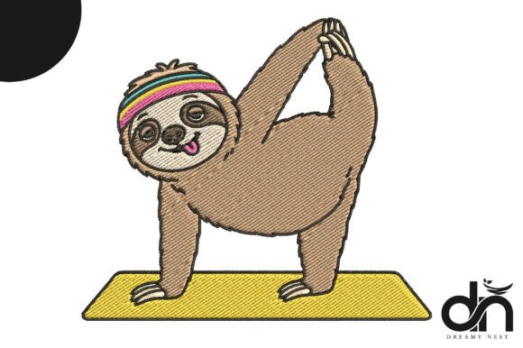 Funny Yoga Sloth Embroidery Design Review