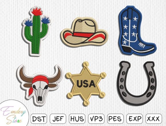 h1USA Rodeo Patch Set Embroidery Design Review for Real Projects/h1