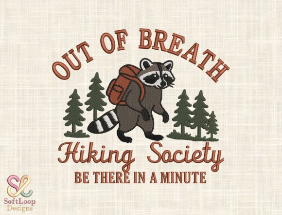Hiking Society Raccoon Embroidery: A Relatable Brand Accent