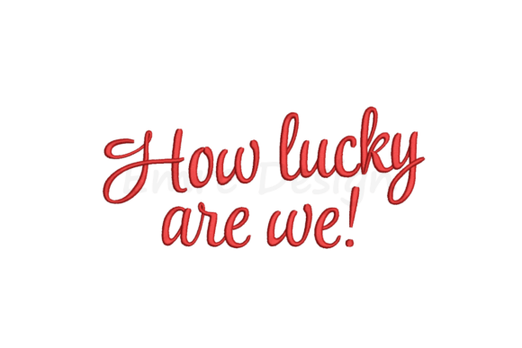 How Lucky Are We Embroidery Design Review