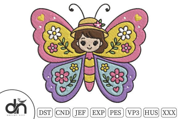 Kawaii Flower Butterfly Girl Embroidery Review