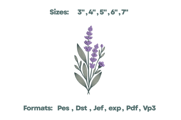 Lavender Floral Sprig Embroidery Review