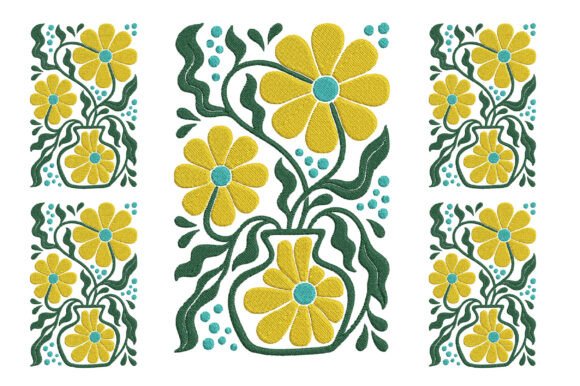 Reviewing the Embroidery Abstract Daisy Flowers Design for Seasonal Use