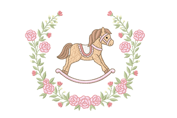 Rocking Horse Floral Wreath Embroidery Review