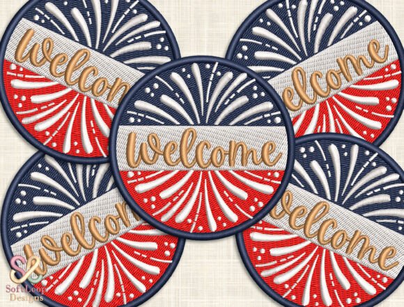WELCOME Fireworks Patch Embroidery File Review