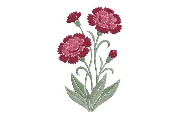 Zinnia Flowers Embroidery Design